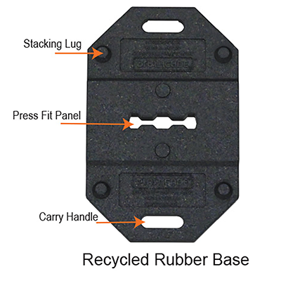 Crosscade Channelizing Vertical Panel, 36 inch Double-Sided Panel with 43 lbs. Rubber Base