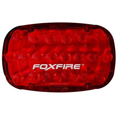 Foxfire portable magnetic led signal light 4-pack w/case - front veiw of 1 red led signal light.