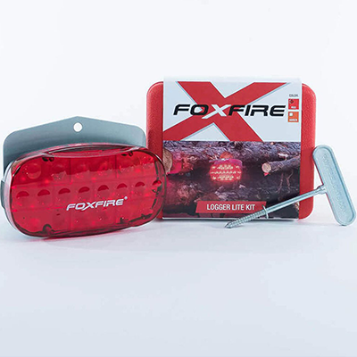 Foxfire logger lite kit - red light with carrying case and t handle tool for mounting.