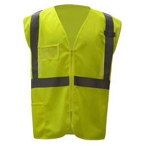 Class 2 Safety Vest w/ID Pocket - Lime