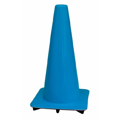 18" All Blue Traffic Cones - 3 lbs (case of 20 cones)