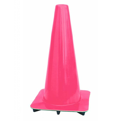 18" All Pink Traffic Cones - 3 lbs (case of 20 cones)