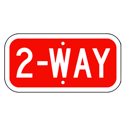 Aluminum 2-WAY Intersection Sign (R1-3CRA3)