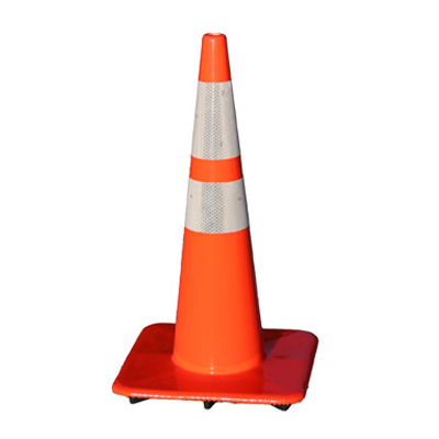 28" All Orange Slimline Traffic Cones (4" & 6" Collars)