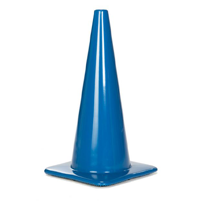 28" All Blue Traffic Cones - 7 lbs (case of 8 cones)