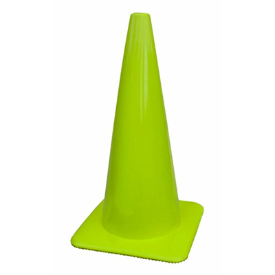 28" All Lime Green Traffic Cones - 7 lbs (case of 8 cones)