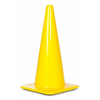 28" All Yellow Traffic Cones - 7 lbs (case of 8 cones)