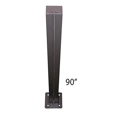 Single Post Mount with Baseplate for Digital Display Signs