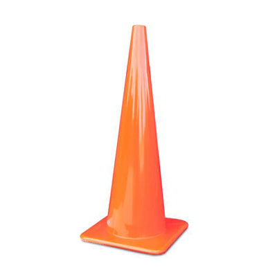 36" All Orange Traffic Cones - 10 lbs (Case of 4)