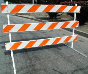 Type III Barricade with 8' Plywood Boards-Traffic Safety Warehouse