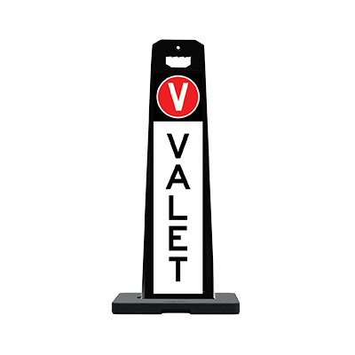 Vertical Panel 45 Valet Parking Sign (VALET)