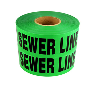 Non-Detectable Underground Tape Sewer Line Below (Green)