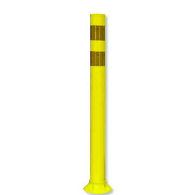 36" Yellow City Post Delineator Posts Set of 2 -Yellow