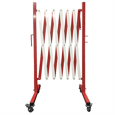 Expandable Indoor Portable Steel Barricade Gate (Red)