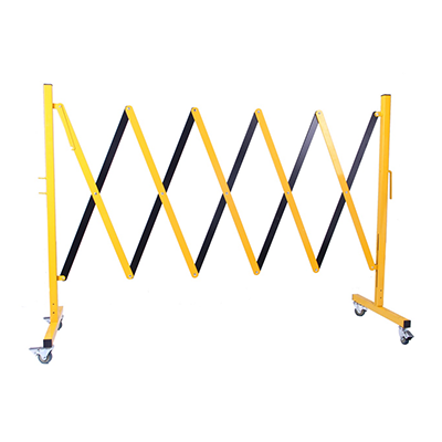 Expandable Indoor Portable Steel Barricade Gate (Yellow)