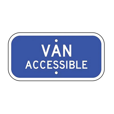 Aluminum Van Accessible Sign (Blue)