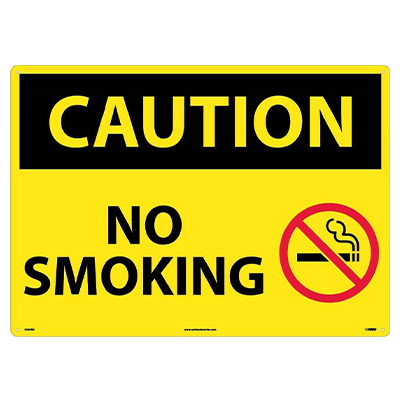 CAUTION - NO SMOKING Sign