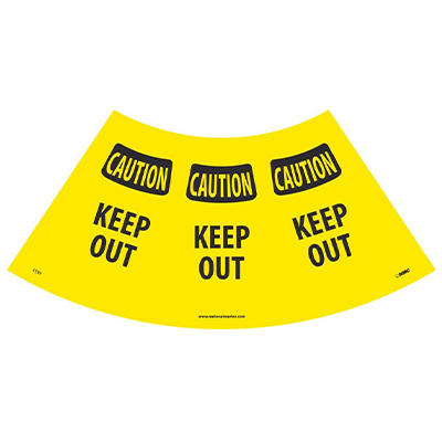 Poly Cone Sign Sleeves - Caution Keep Out