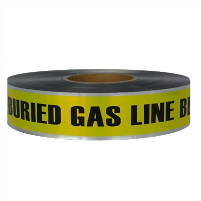 Underground Detectable Tape (CAUTION BURIED GAS LINE BELOW) - Yellow