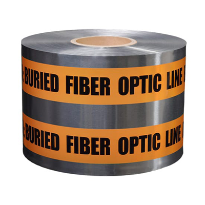 Underground Detectable Tape  Fiber Optic Line Below (Orange)