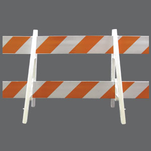 A-Frame Barricades - Plastic or Metal A-Frame Traffic Barricades