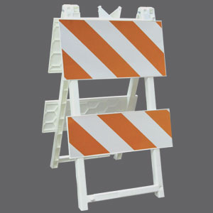 Econocade Type II White Barricade - Discount Barricades ...