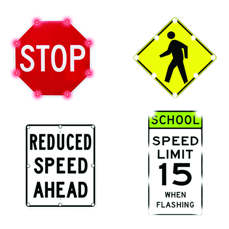 Flashing LED Traffic Signs