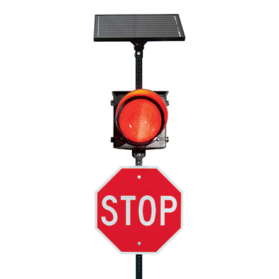 Solar Powered Double Flashing Beacon, 12