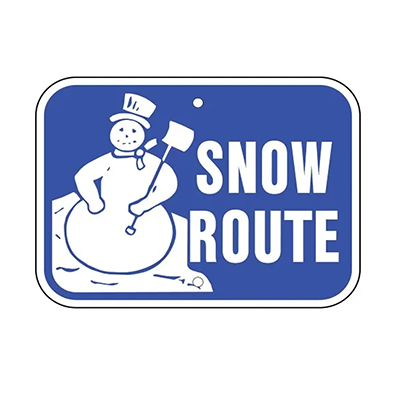 Aluminum Snow Route Sign 12