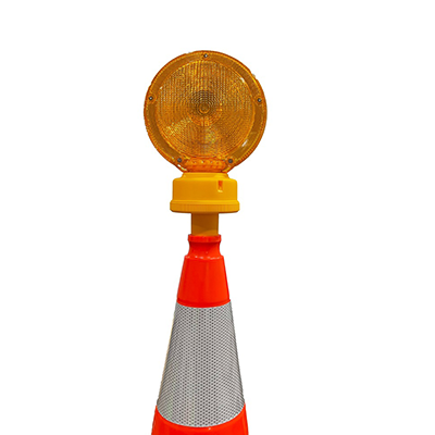 Amber Traffic Cone Barricade Light