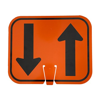 Two-Way Traffic Arrows Traffic Cone Sign