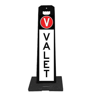 Vertical Panel 45 Valet Parking Sign (VALET)