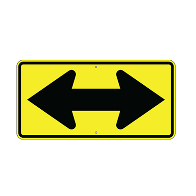 Aluminum Double Arrow Sign (W1-7)