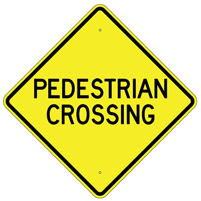 Aluminum Pedestrian Crossing Sign (W-34)