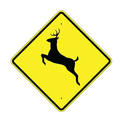 Aluminum Deer Crossing Sign (W11-3)