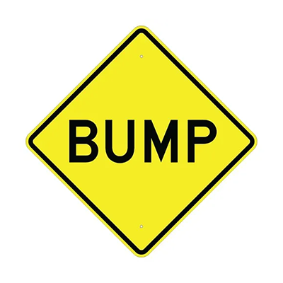 Aluminum Bump Sign (W8-1)