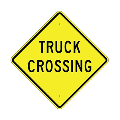 Aluminum Truck Crossing Sign (W8-6)