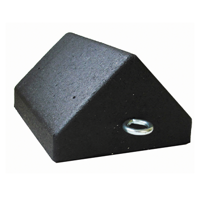 Utility Vehicle & RV Rubber Wheel Chock - 9.75" W x 7.75" D