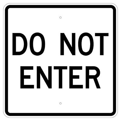 24" x 24" Aluminum DO NOT ENTER Sign