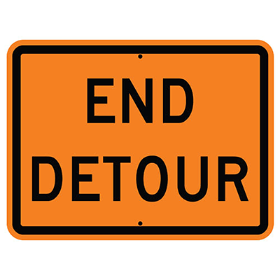 Aluminum End Detour Sign (M4-8A)