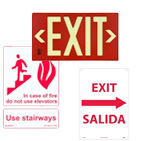 Fire & Emergency Exit Signs