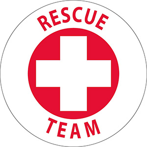 Hard Hat Label - Rescue Team