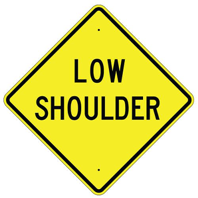 Aluminum Low Shoulder Sign (W8-9B)