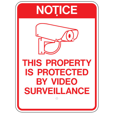 Aluminum Surveillance Camera (Symbol) Sign