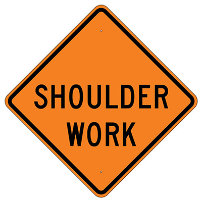 Aluminum Shoulder Work Sign (W21-5)