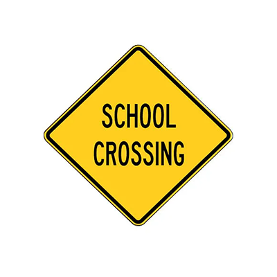 Aluminum School Crossing Sign